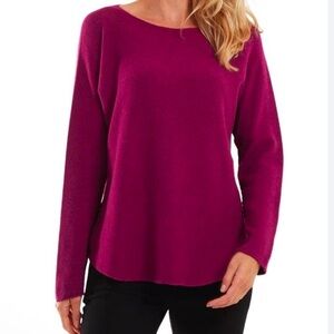 Premise Women's Fuchsia Crew Neck Sweater